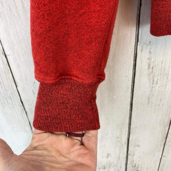 n:PHILANTHROPY Ventura Sweatshirt French Terry Cold Shoulder in Red Size Medium - Picture 7 of 10